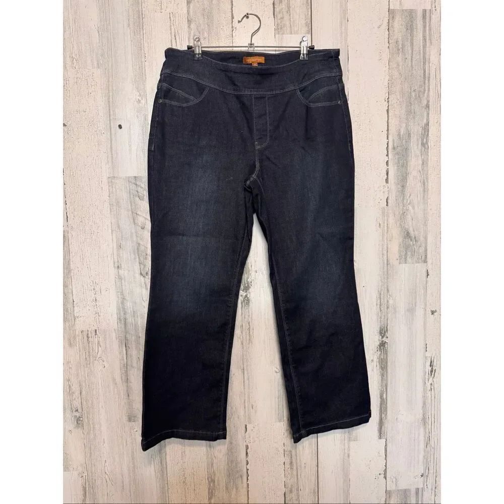 reCreation Dark Wash Denim Jeans Women’s Size 12 Stretch Straight Leg Blue Jeans